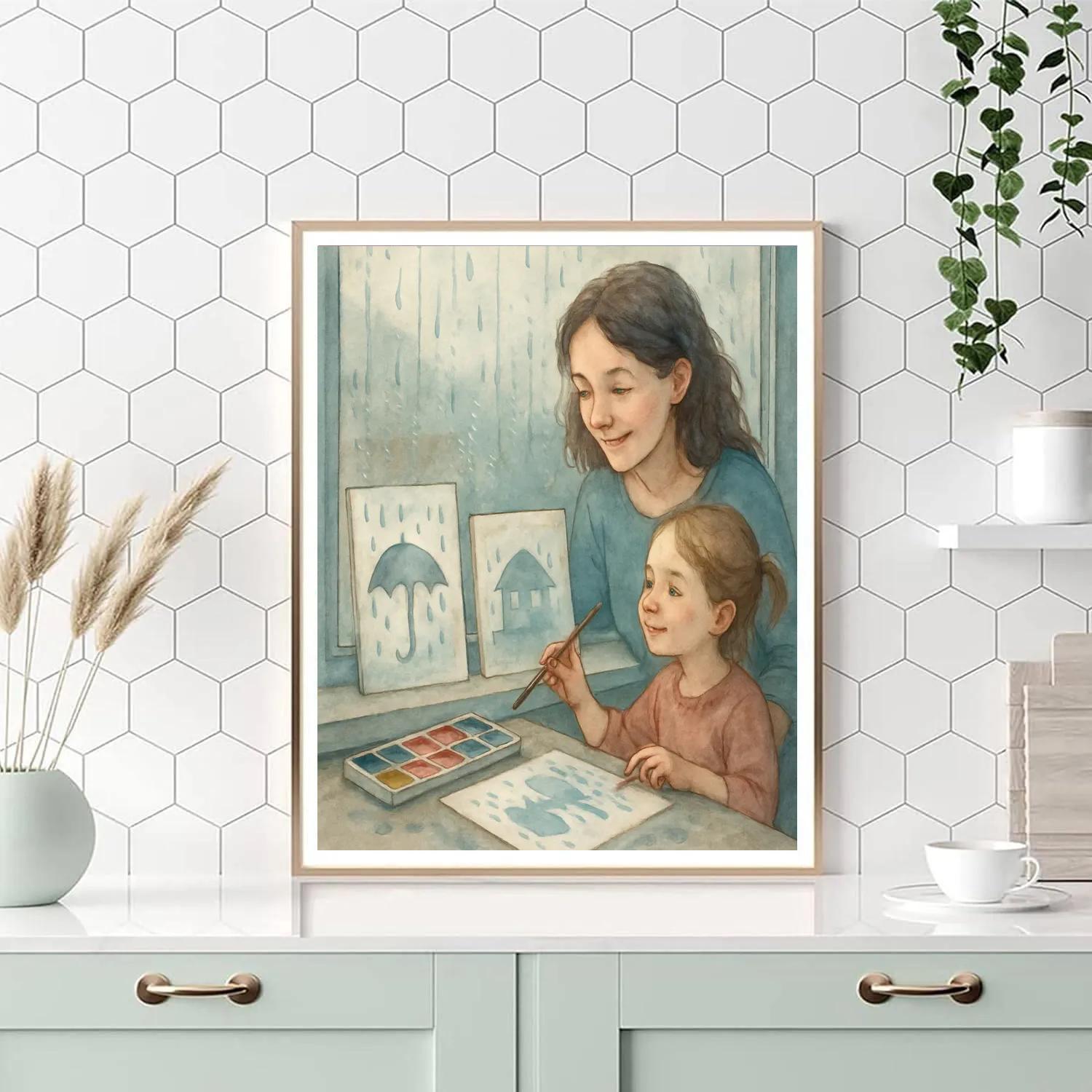 Rainy Window Painting Painting by numbers kit