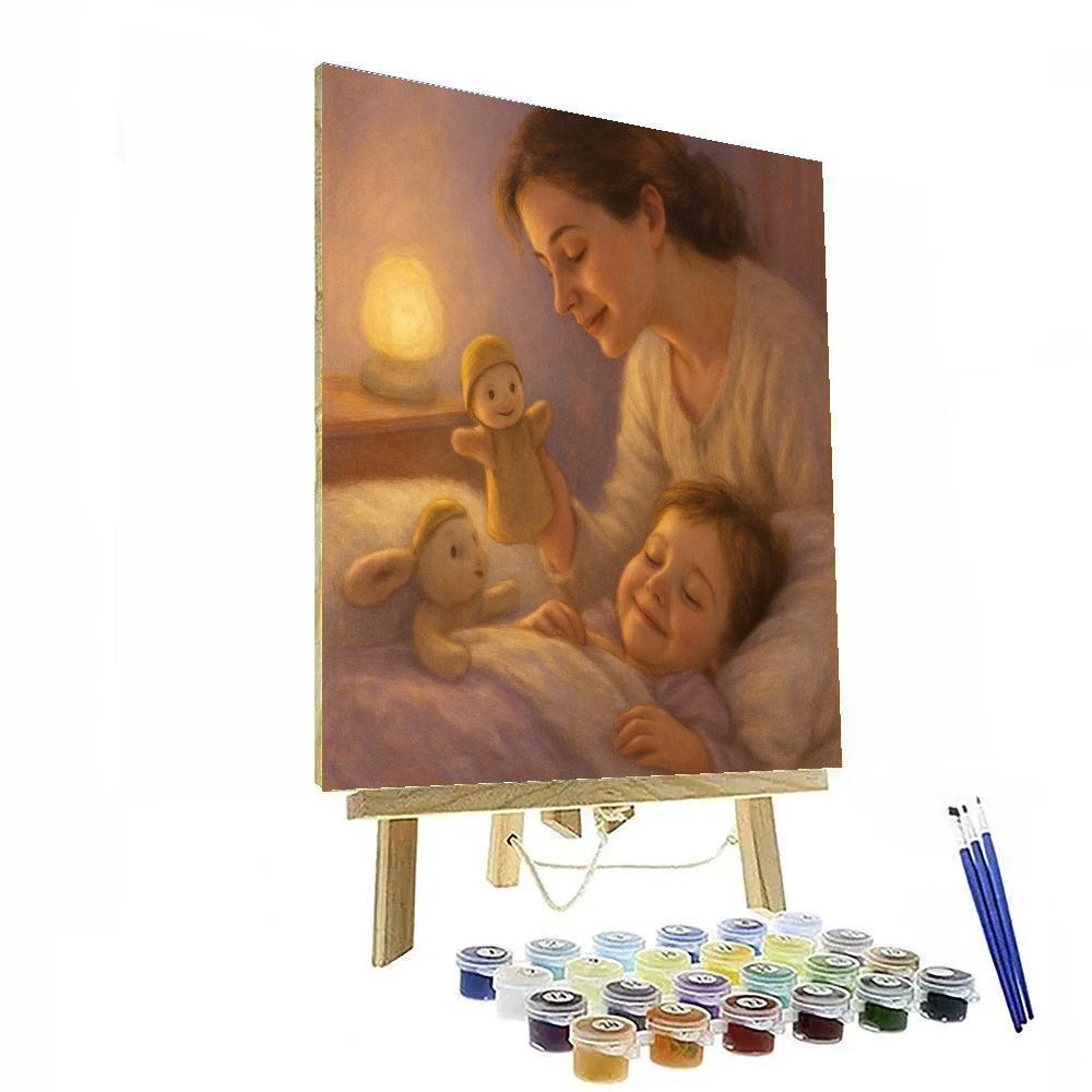 Puppet Bedtime Goodnight DIY paint by numbers