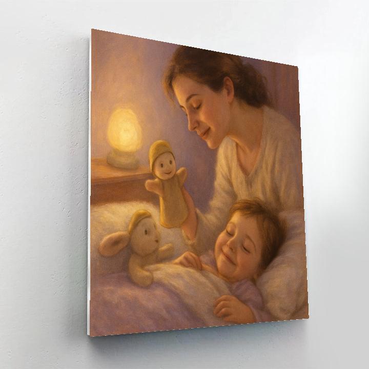 Puppet Bedtime Goodnight DIY paint by numbers