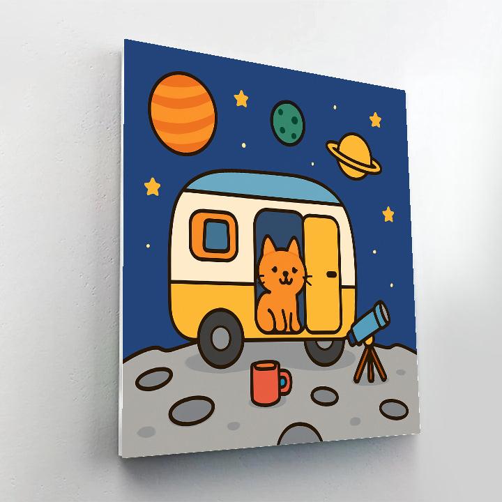 Cosmic Cat Camper paint by color