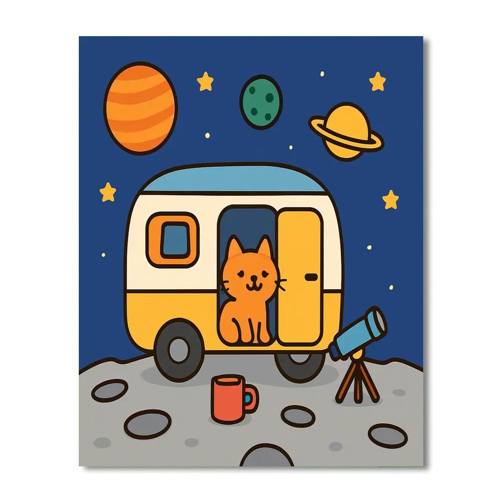 Cosmic Cat Camper paint by color