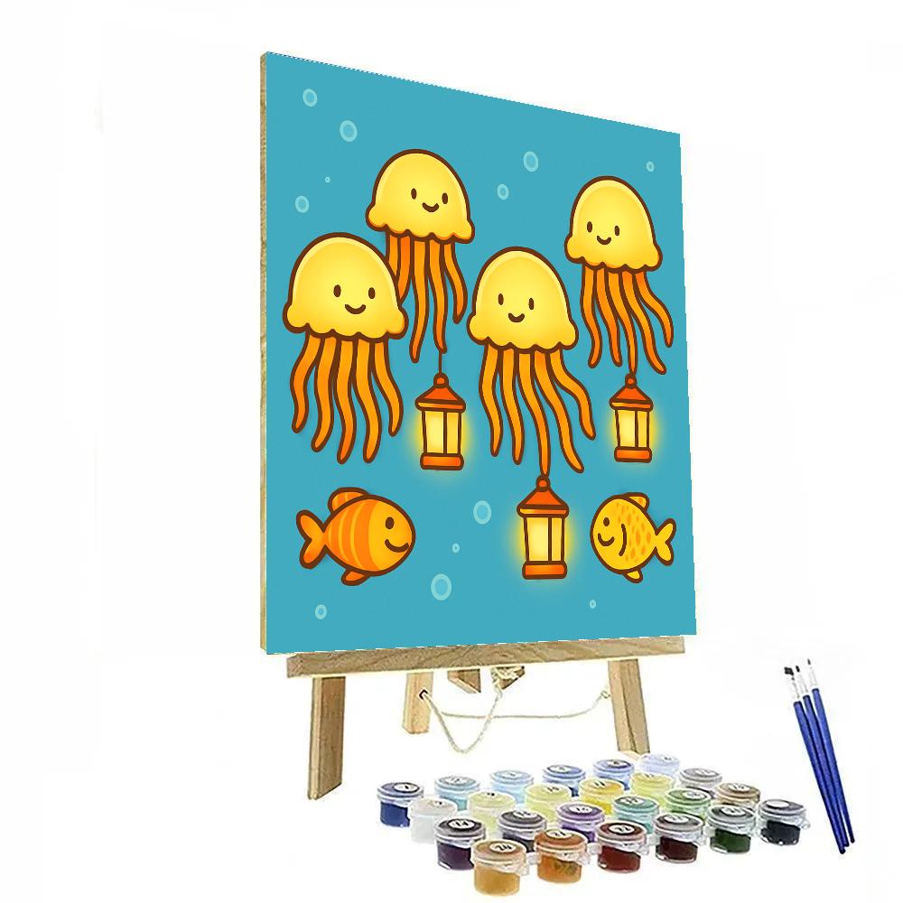 Jellyfish Lantern Parade Paint by numbers kits