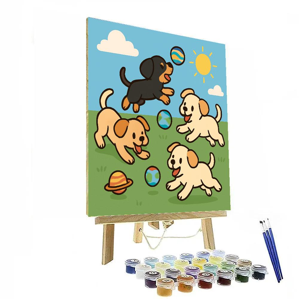 Pocket Planet Puppies Paint by numbers art