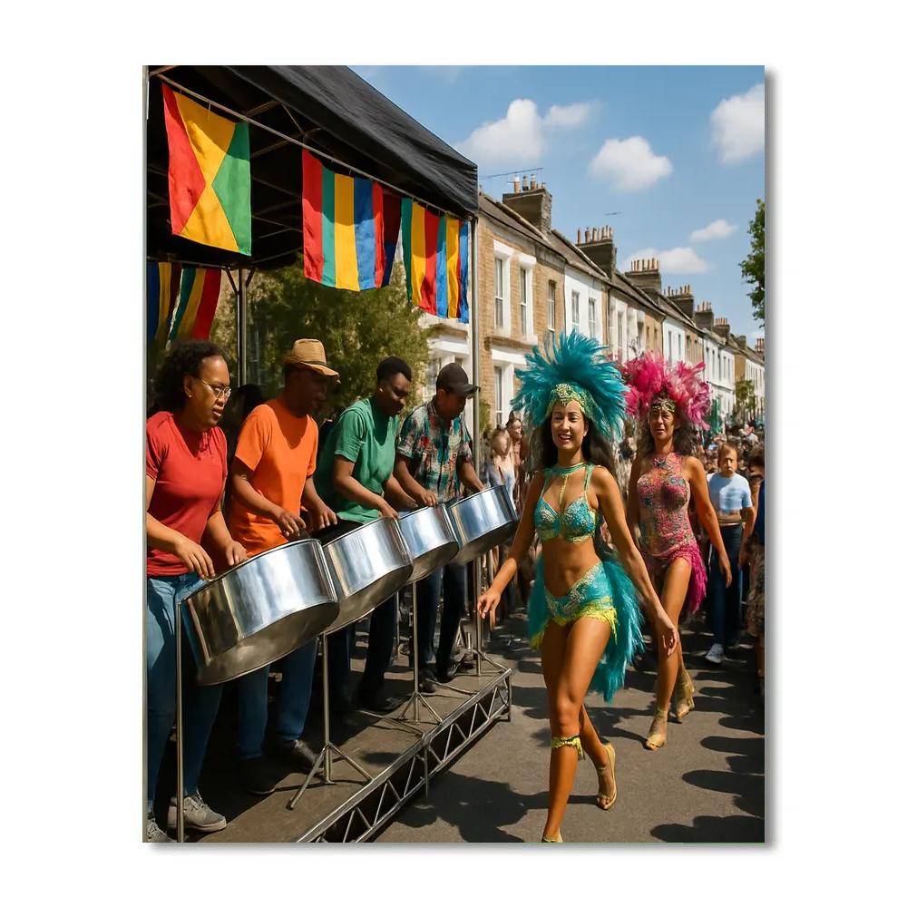 Notting Hill Carnival Steelband Corner Number painting