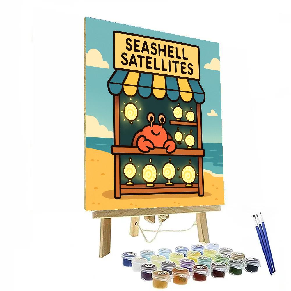Seashell Satellite Shop Numbered painting kits