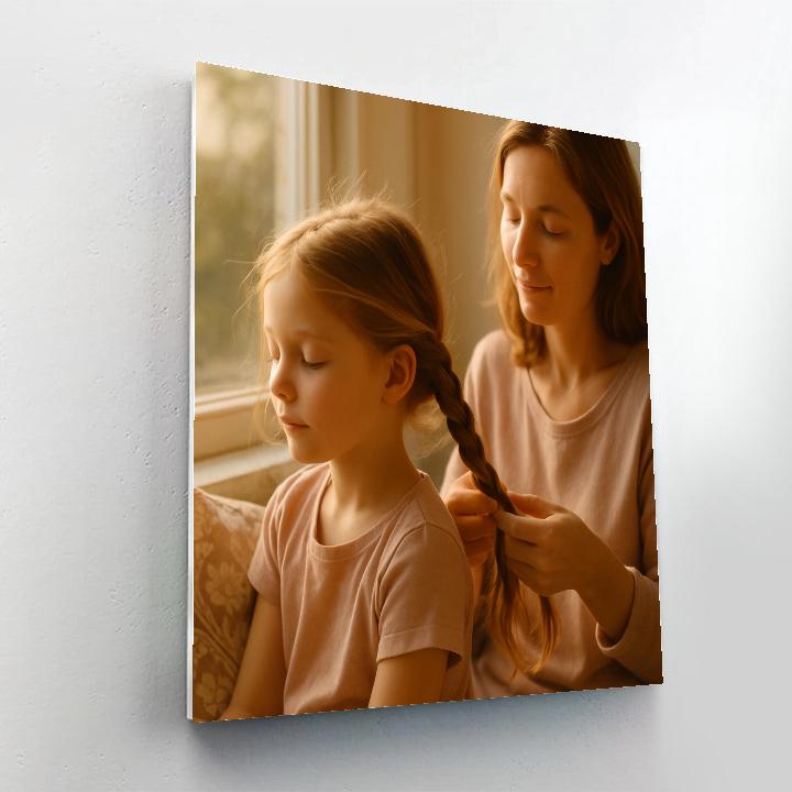 Sunlit Hair Braid paint by number