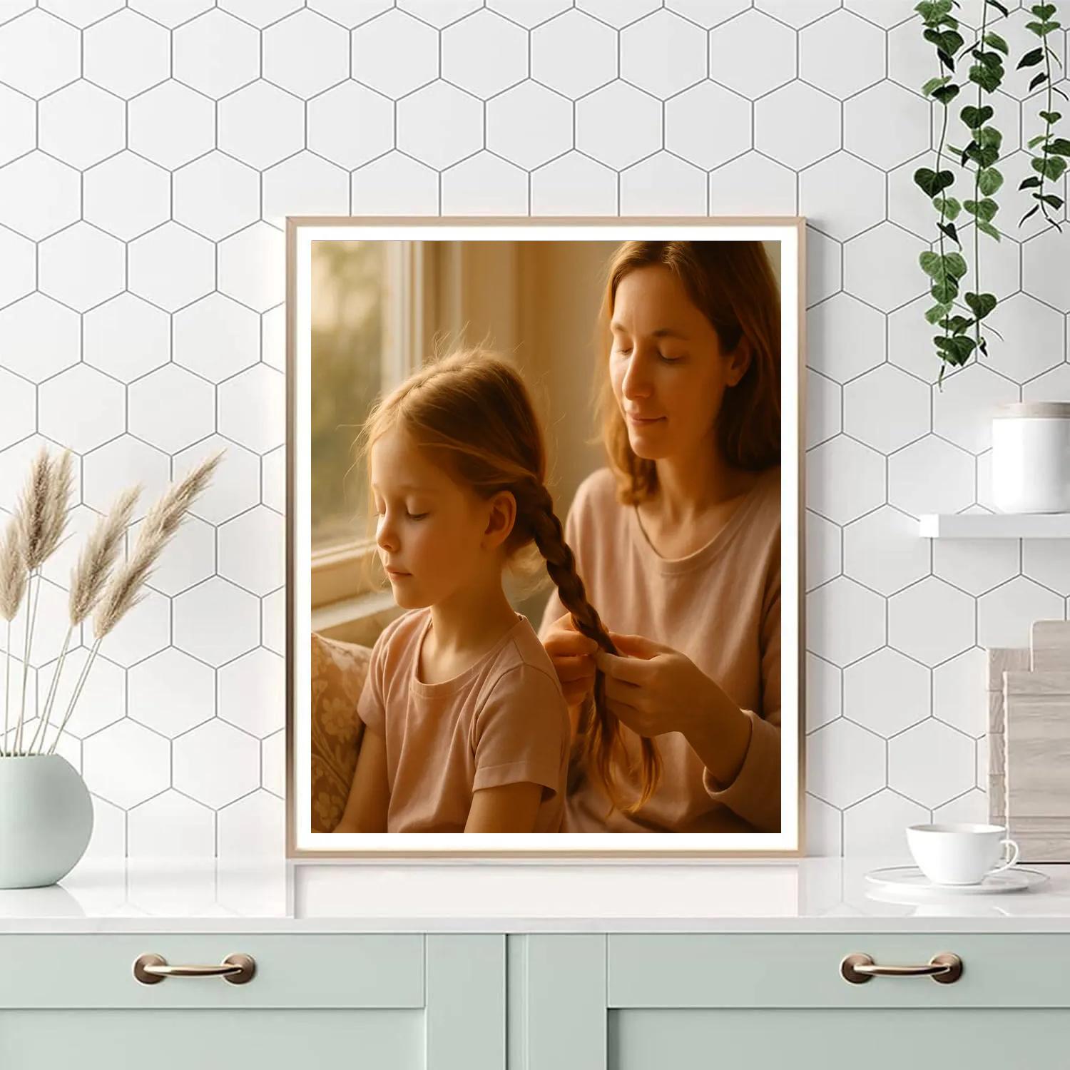 Sunlit Hair Braid paint by number