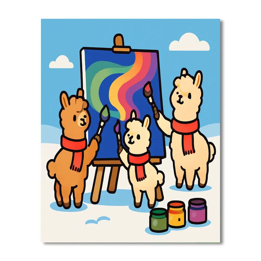 Aurora Alpaca Art Numbered painting kits