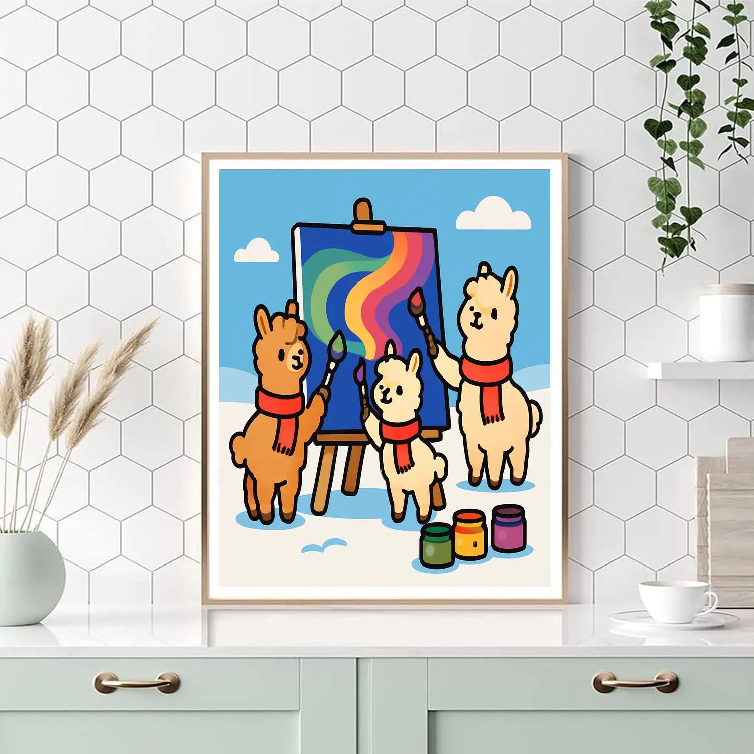 Aurora Alpaca Art Numbered painting kits
