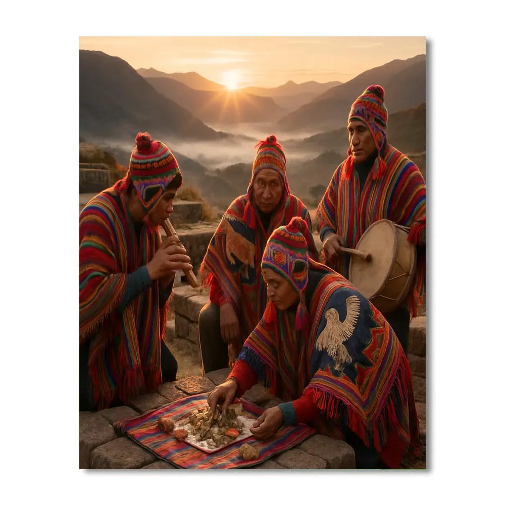 Inti Raymi Ceremonial Offerings Cusco paint by numbers