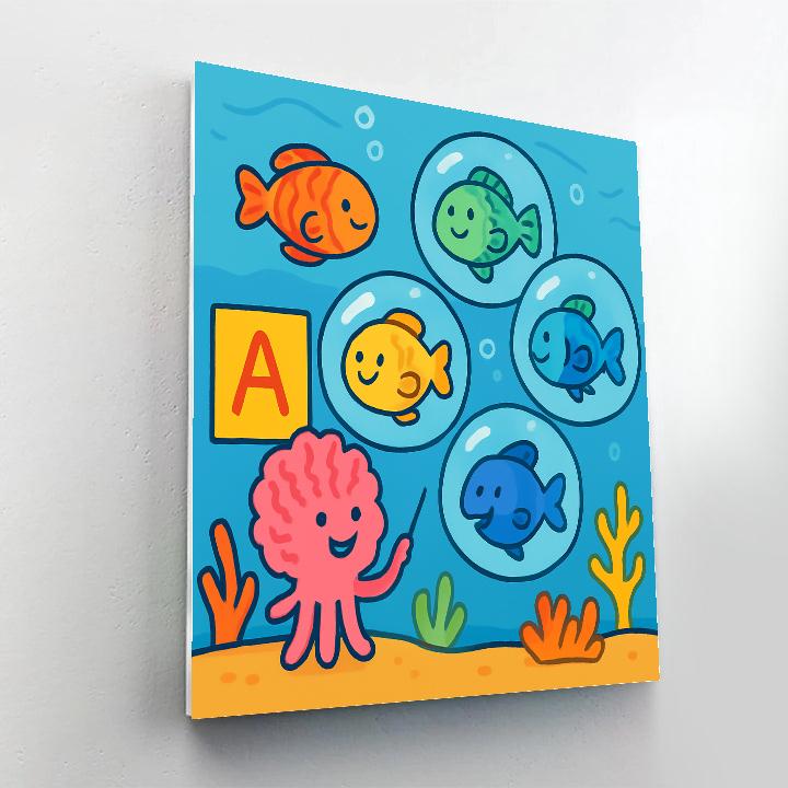Bubble Reef School Paint by numbers art