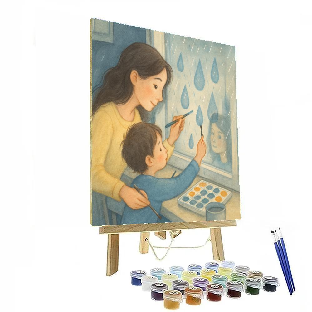 Rainy Day Window Painting paint by color