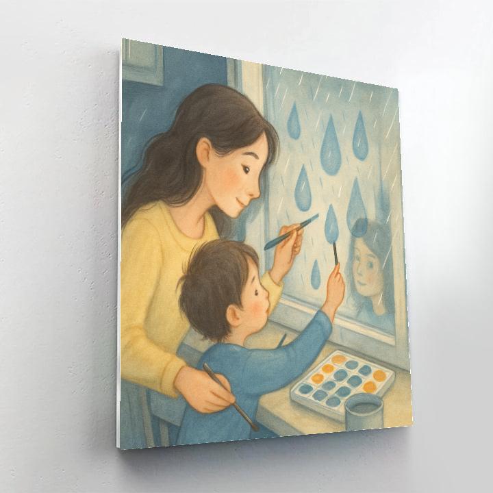 Rainy Day Window Painting paint by color