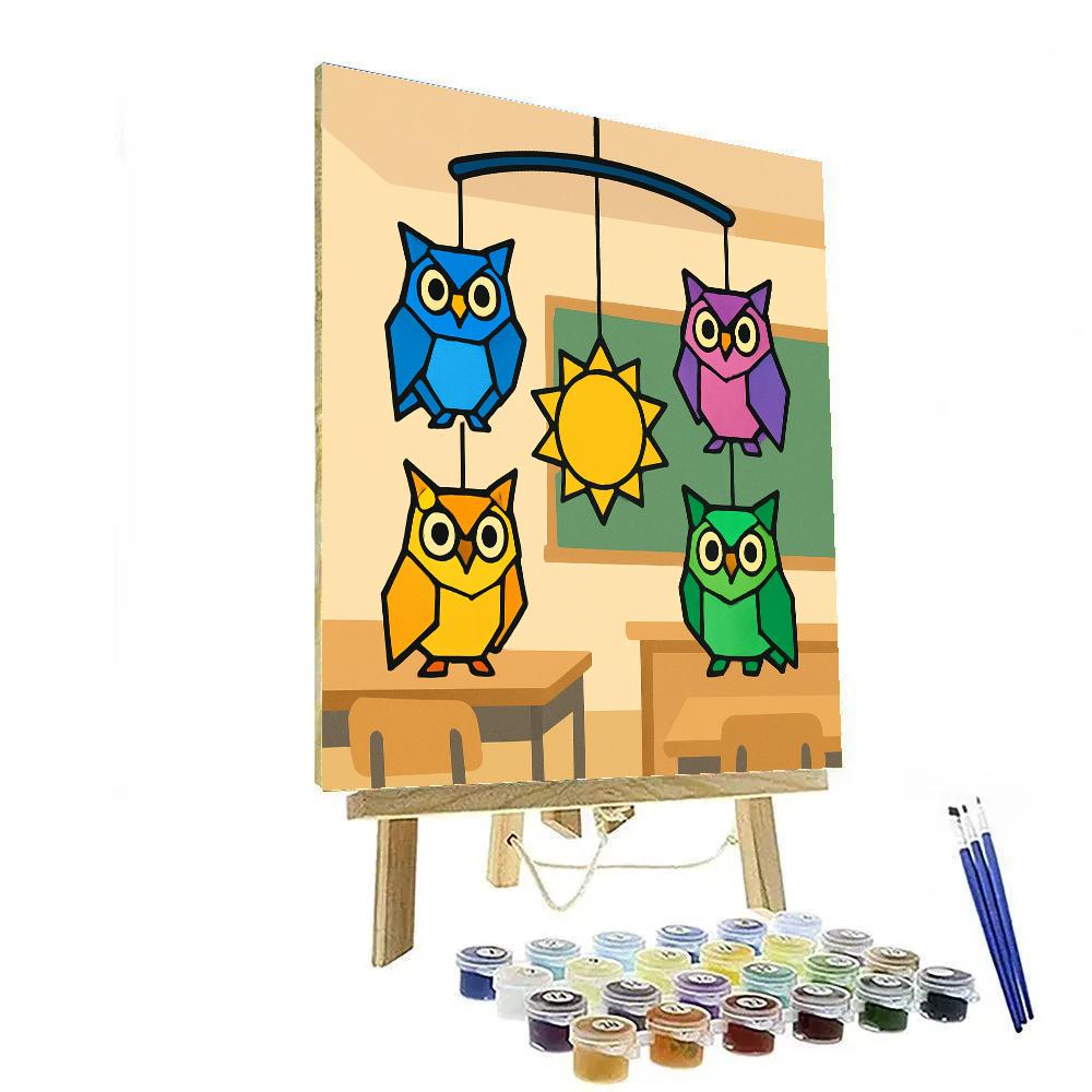 Orbiting Origami Owls DIY paint by numbers