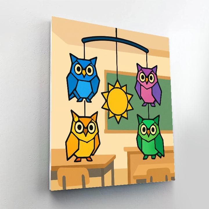 Orbiting Origami Owls DIY paint by numbers