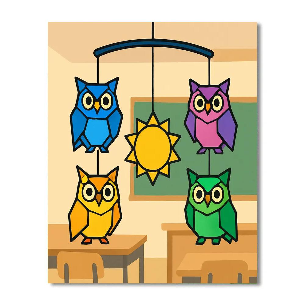 Orbiting Origami Owls DIY paint by numbers