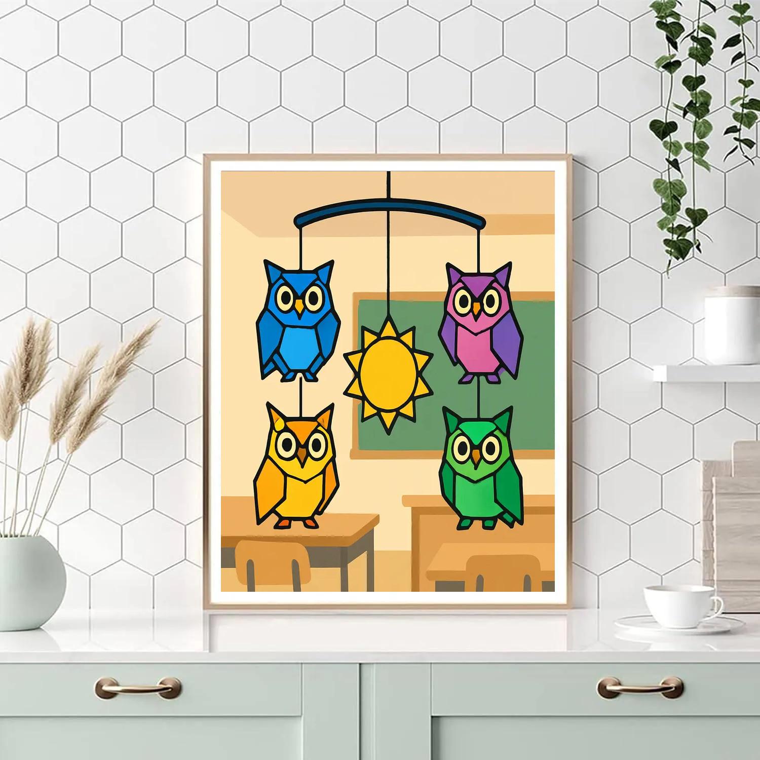 Orbiting Origami Owls DIY paint by numbers