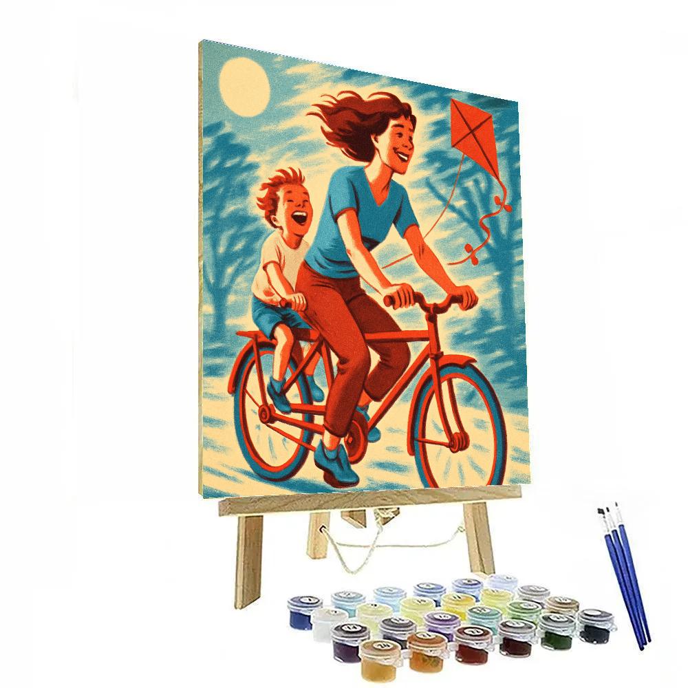 Bicycle Tandem Joy painting number kit