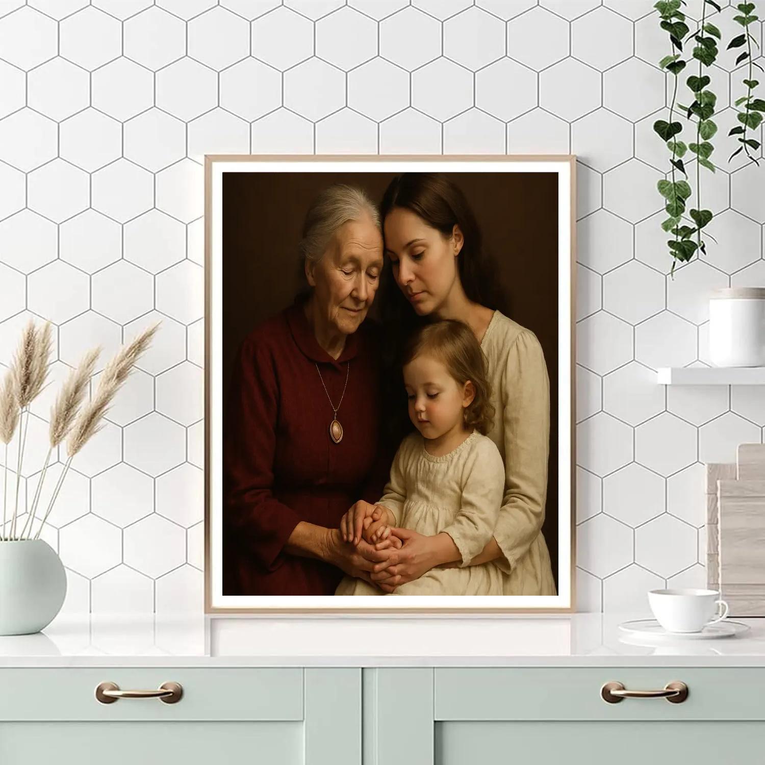 Grandma And Mother Generations Paint by numbers kits