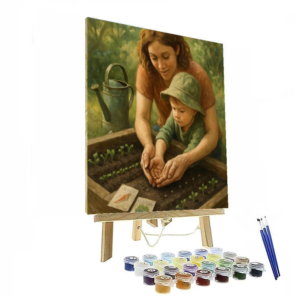 Garden Seed Planting Lesson paint by color