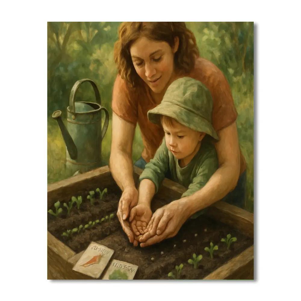 Garden Seed Planting Lesson paint by color