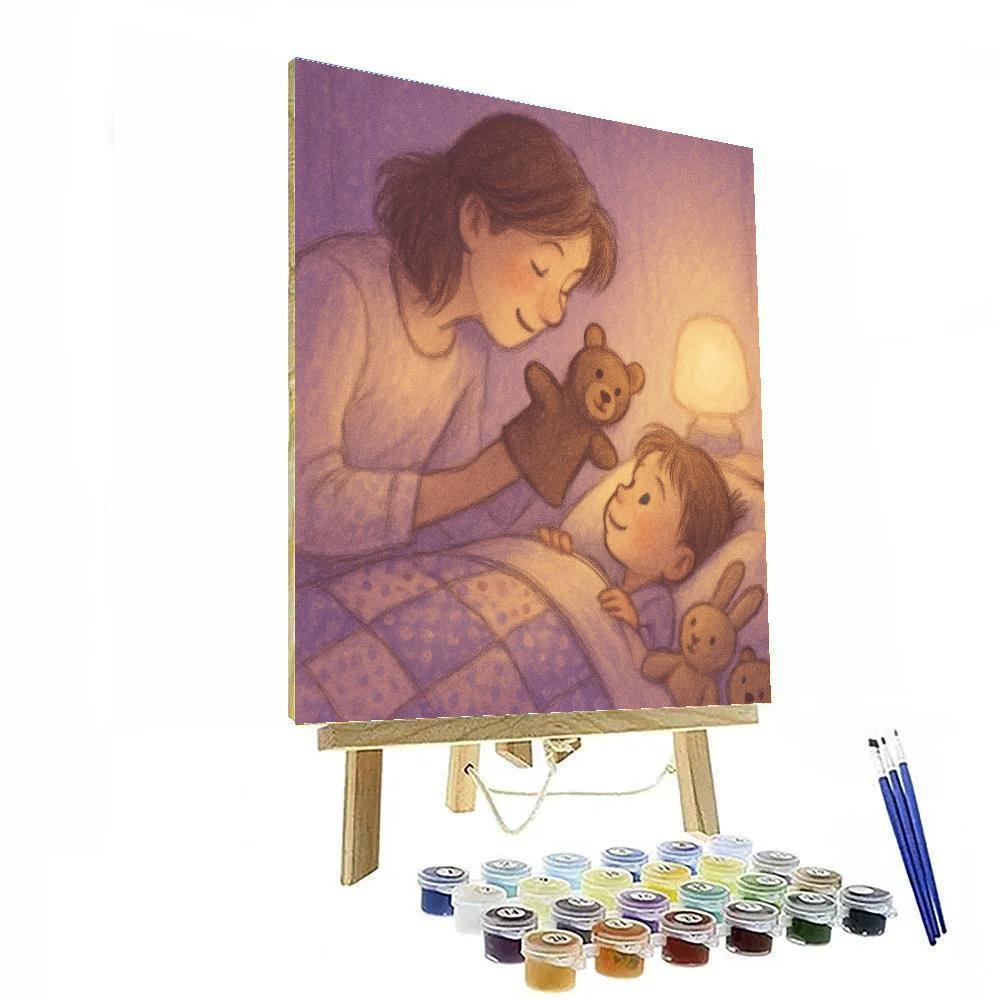 Bedtime Puppet Goodnight Painting by numbers kit