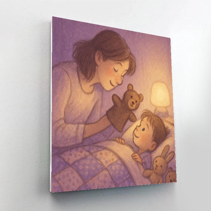 Bedtime Puppet Goodnight Painting by numbers kit