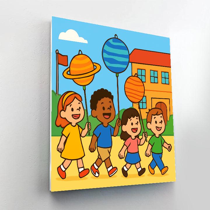 Planetarium Parade Parade DIY paint by numbers