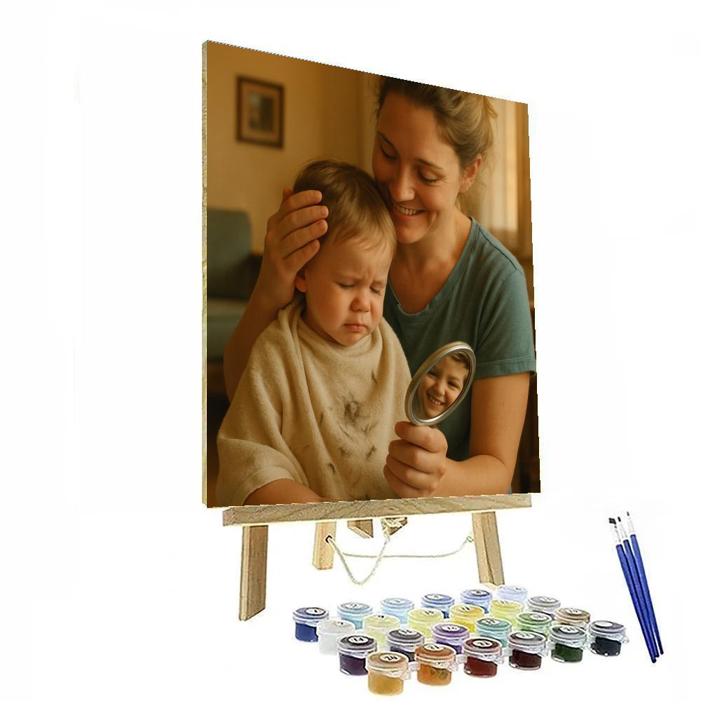 First Haircut Encouragement paint by number