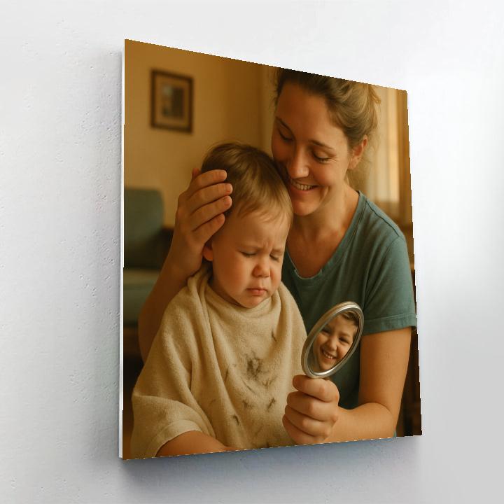 First Haircut Encouragement paint by number