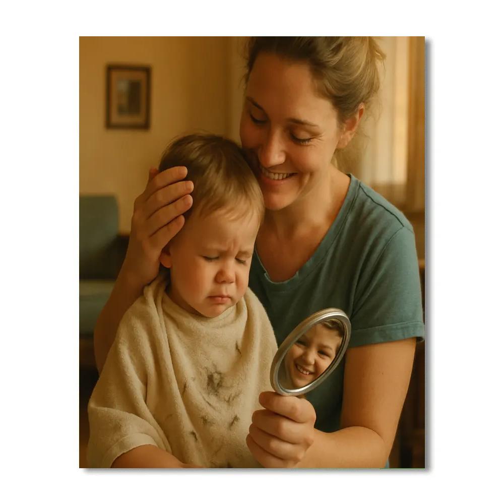 First Haircut Encouragement paint by number