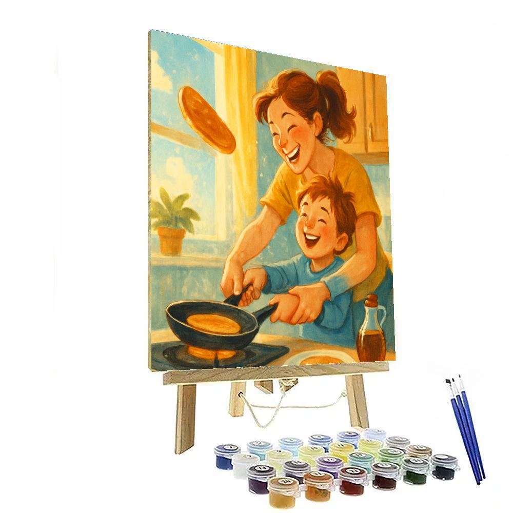 Kitchen Pancake Flip Paint by numbers art