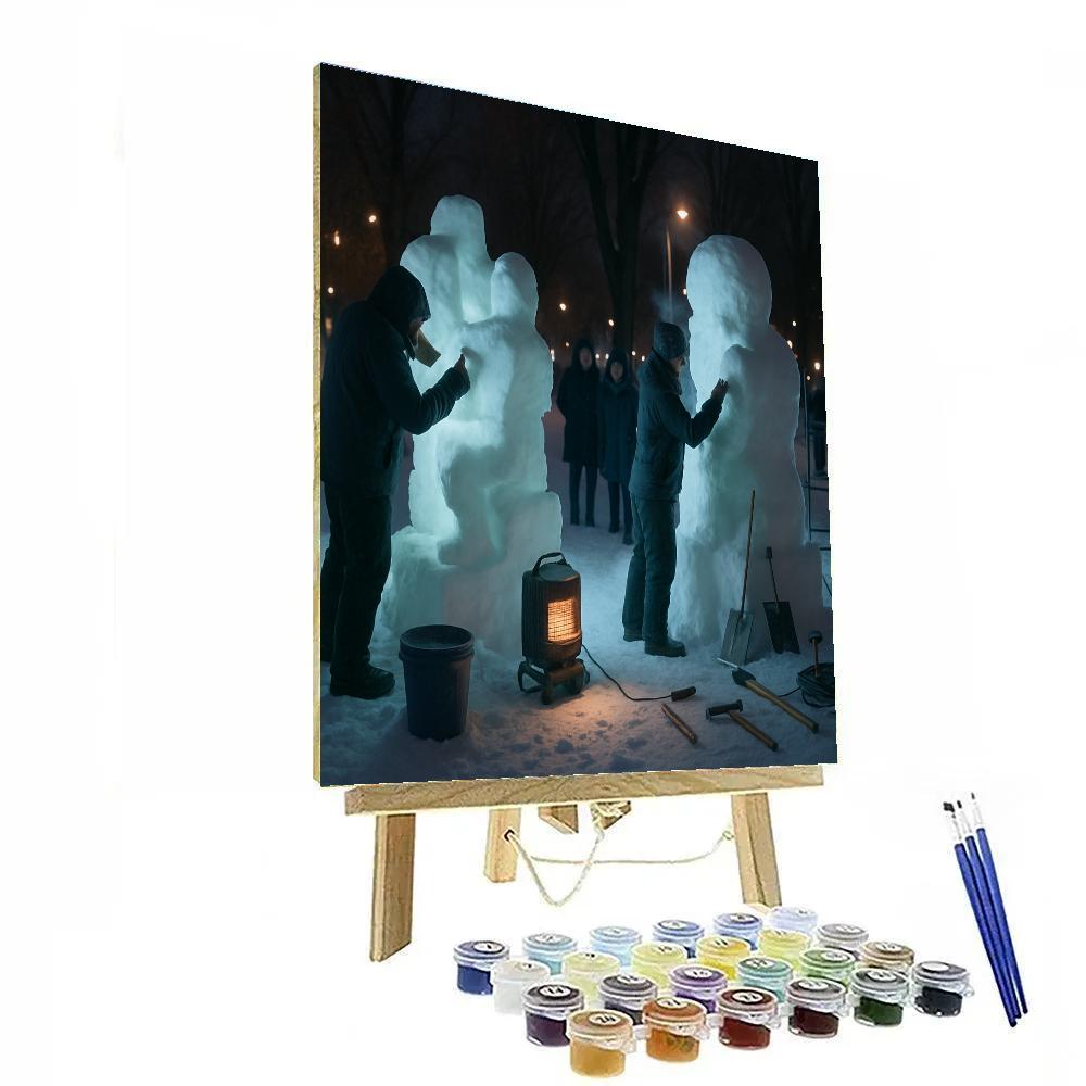 Sapporo Snow Sculptors Night Session painting number kit