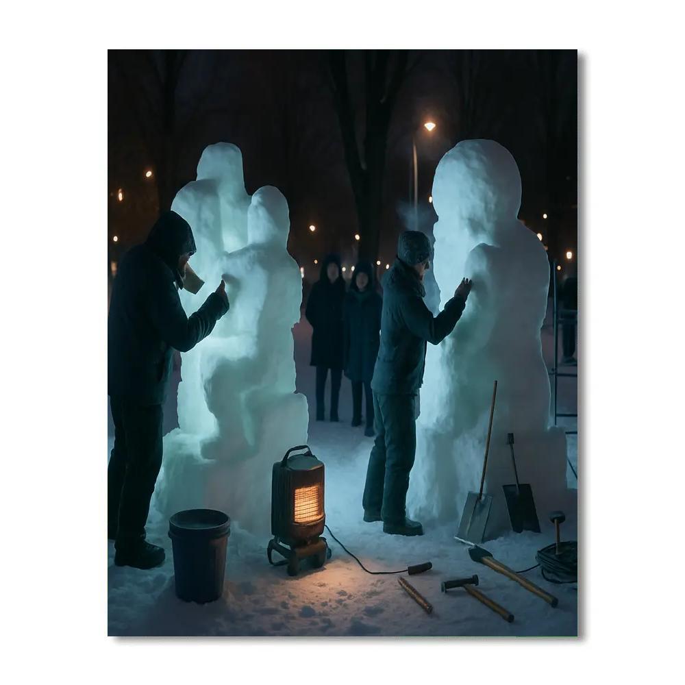 Sapporo Snow Sculptors Night Session painting number kit