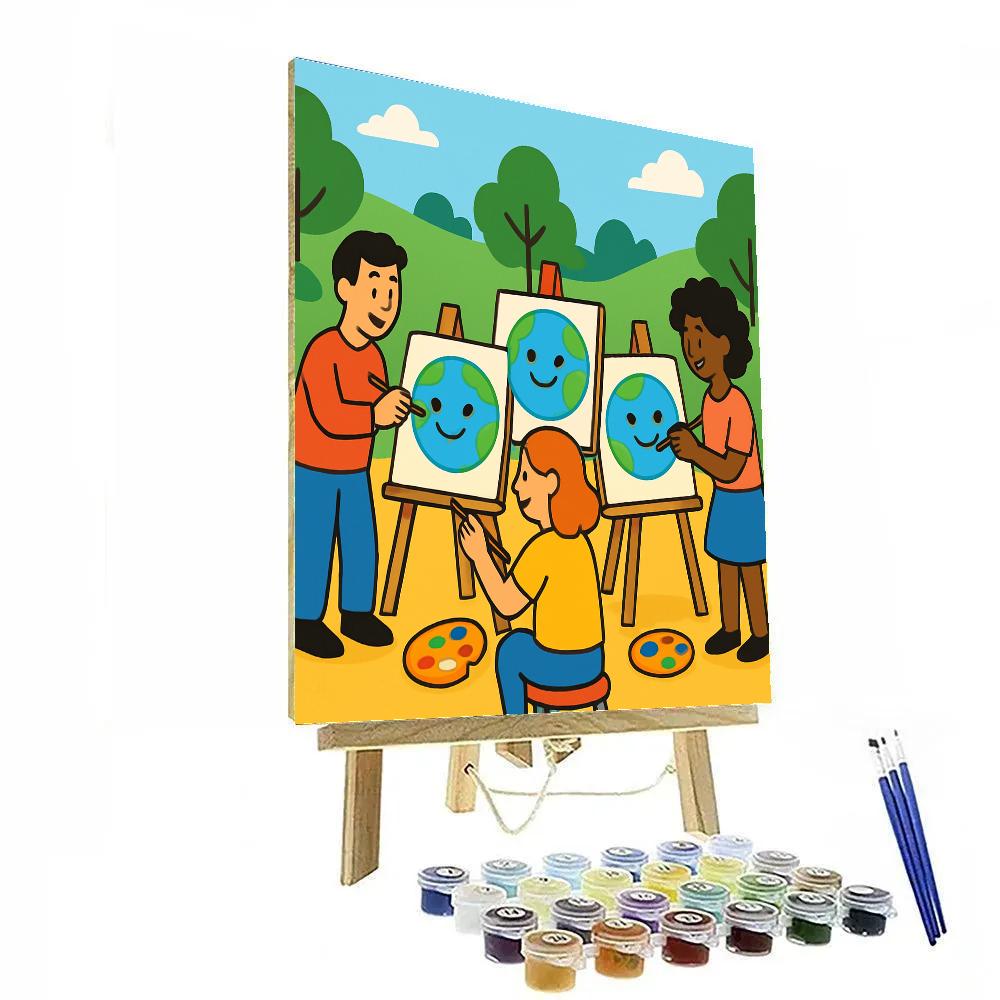 Planet Pals Painting Party Numbered painting kits