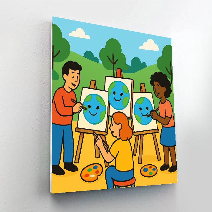 Planet Pals Painting Party Numbered painting kits