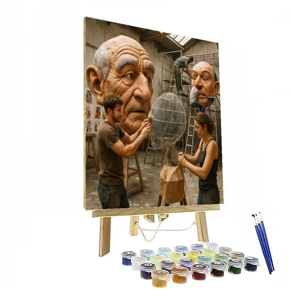 Viareggio Float Construction Studio Paint by numbers art