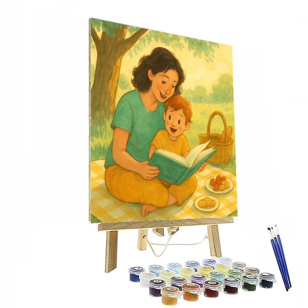 Picnic Blanket Storytime paint by number