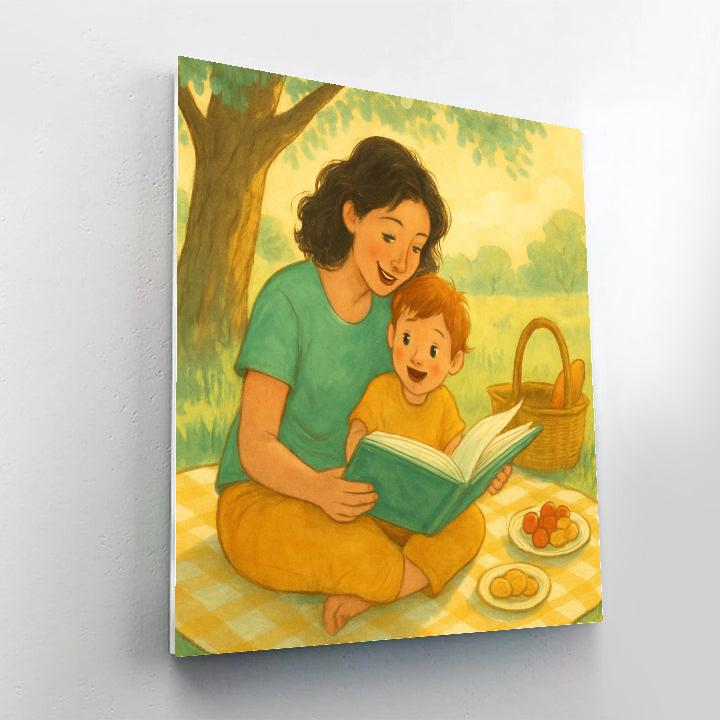 Picnic Blanket Storytime paint by number