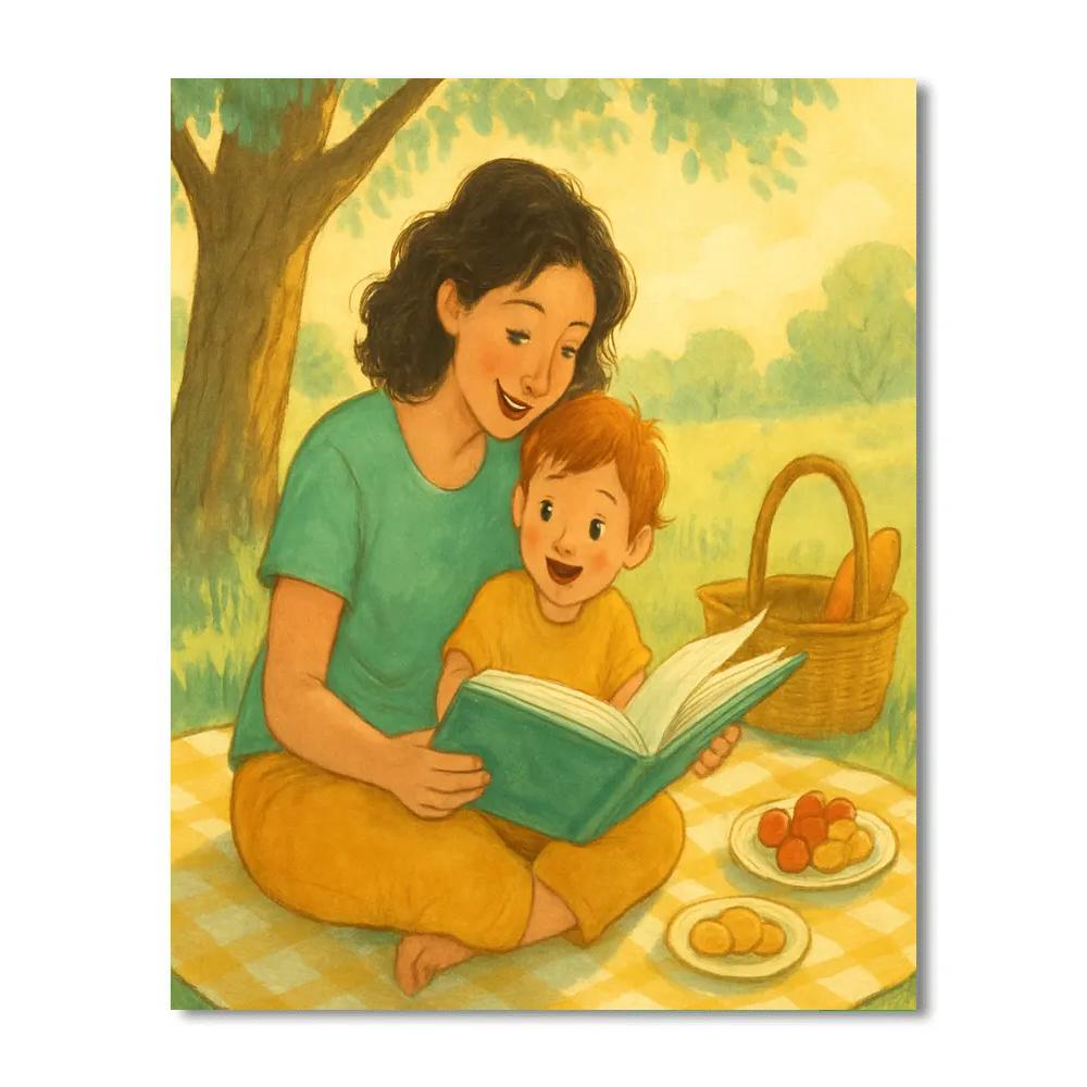 Picnic Blanket Storytime paint by number