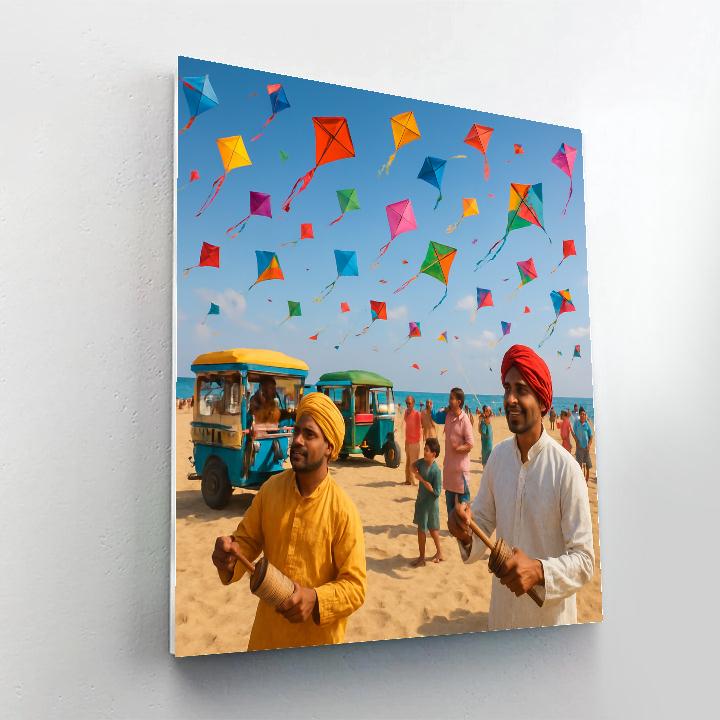 Gujarat International Kite-Flying Fiesta Paint by numbers art