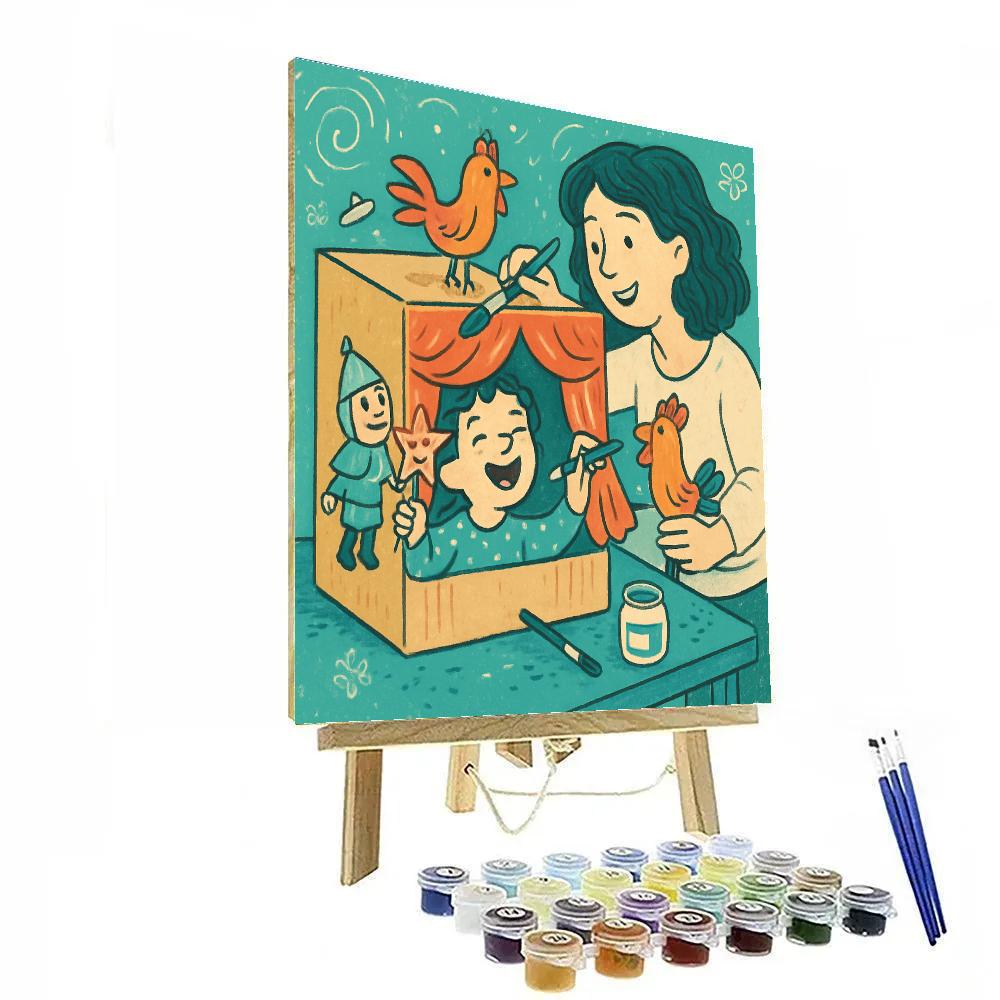 DIY Puppet Theater paint by color