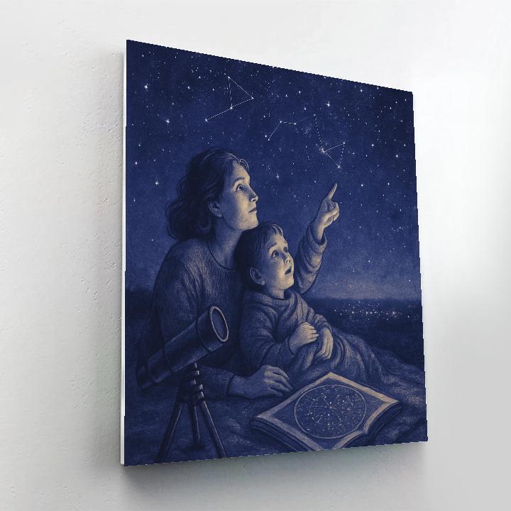 Night Sky Stargazing Blanket Paint by numbers art