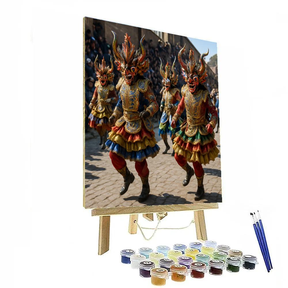 Oruro Carnaval Devil Masquerade Painting by numbers kit