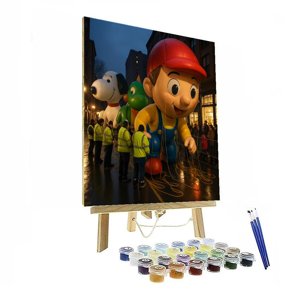 Macys Thanksgiving Balloon Inflation Night DIY paint by numbers