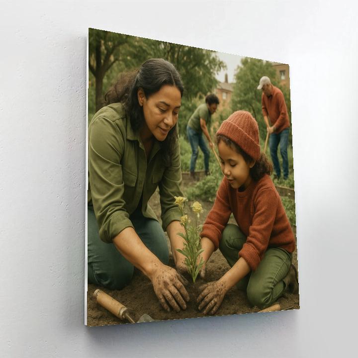 Community Garden Volunteer Day paint by color