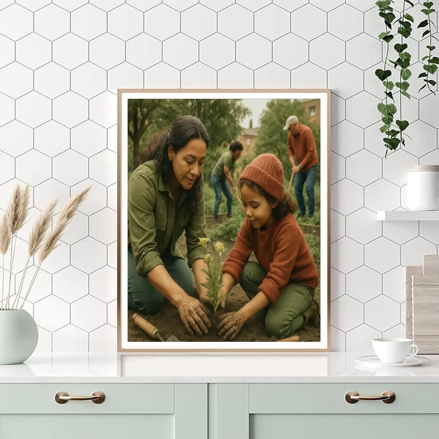 Community Garden Volunteer Day paint by color