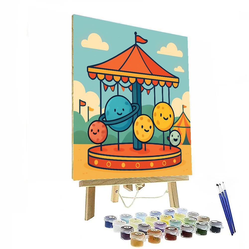 Cosmic Carousel Critters paint by color