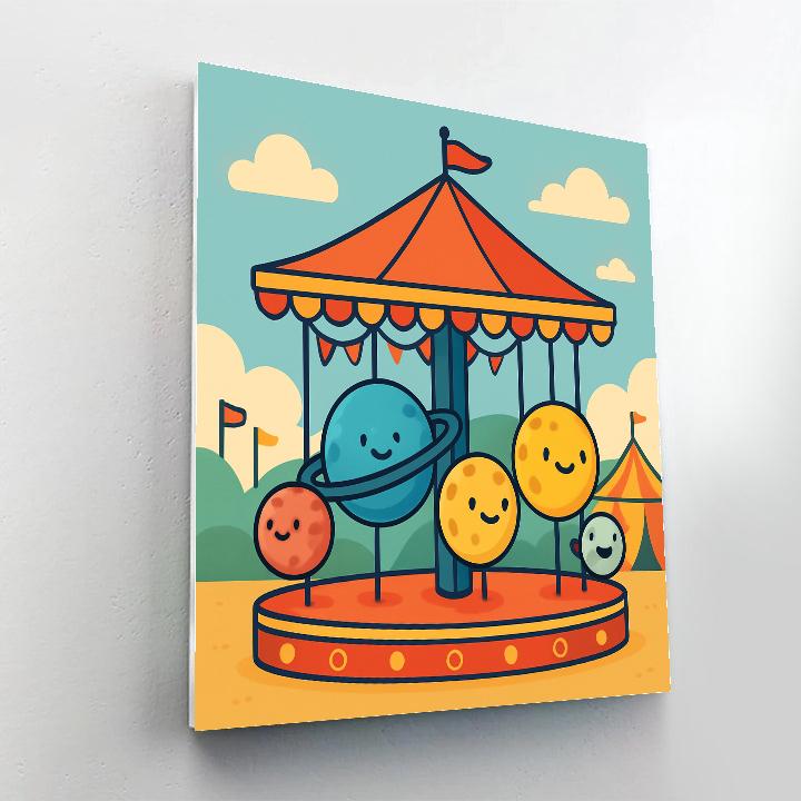 Cosmic Carousel Critters paint by color