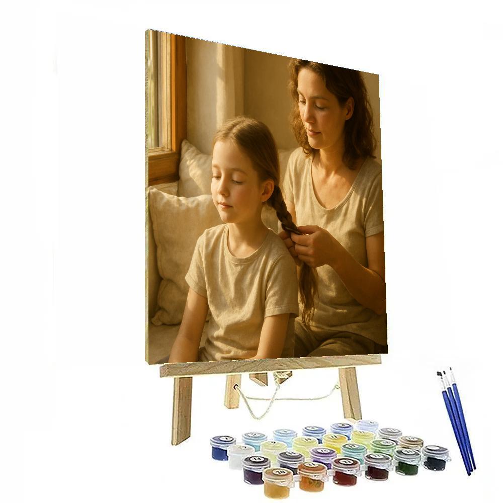 Morning Hair Braid Ritual Painting by numbers kit